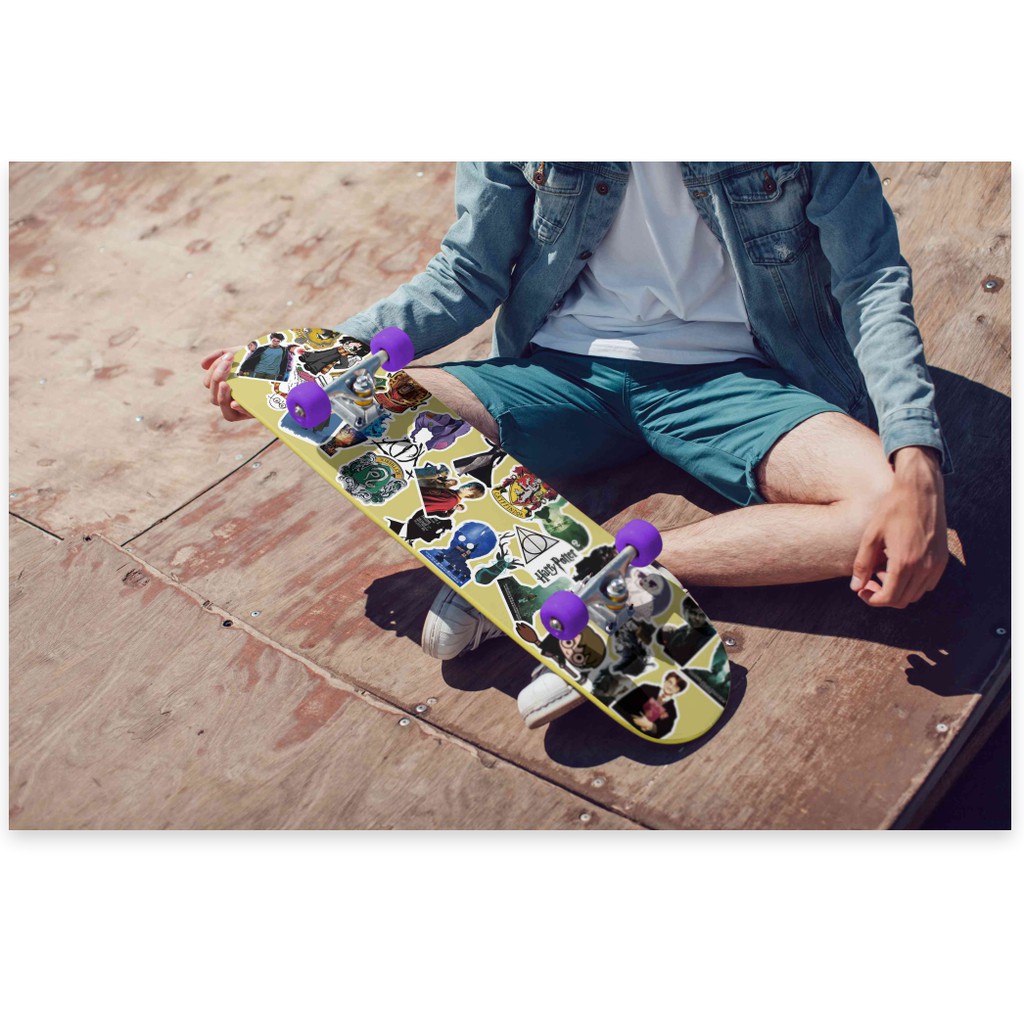 Set 50 hình dán graffiti họa tiết phim Harry Potter chống thấm nước