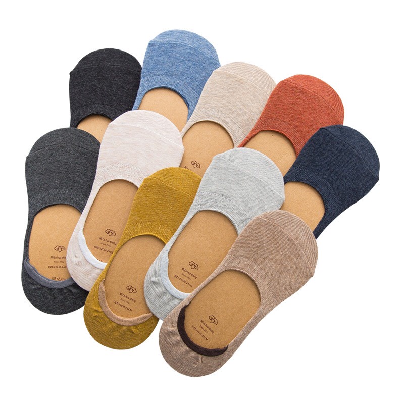 Vớ Lười Trơn Màu Nam/ Nữ ERASHOP 074558 - Thun Co Giãn 4 Chiều Freesize, Phù Hợp Mang Sneaker, Giày Tây, Giày Búp Bê