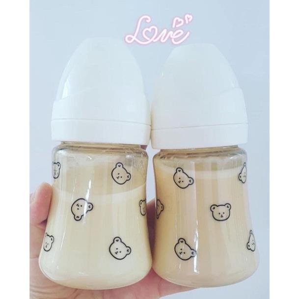Bình sữa - hút DotGom/ HeartGom/PPSU gấu đen/ gấu tim 200ml- 300ml chính hãng cho bé
