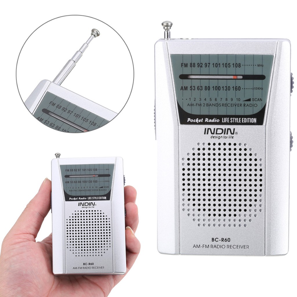 Radio am/fm bỏ túi mini có anten 3.5mm kèm jack cắm tai nghe chất lượng cao