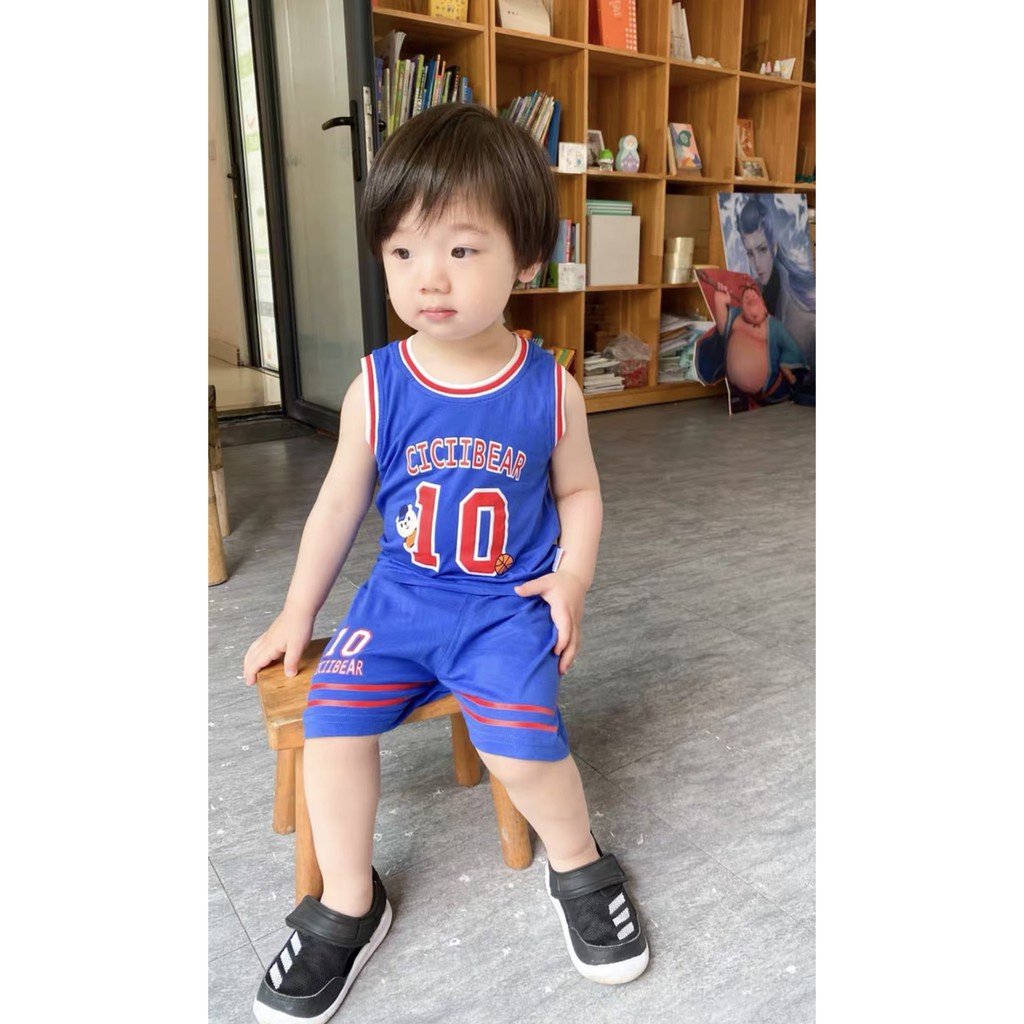 Đồ bộ ba lỗ cho bé từ 8-18kg kiểu bóng rổ thể thao AM650 TTR227