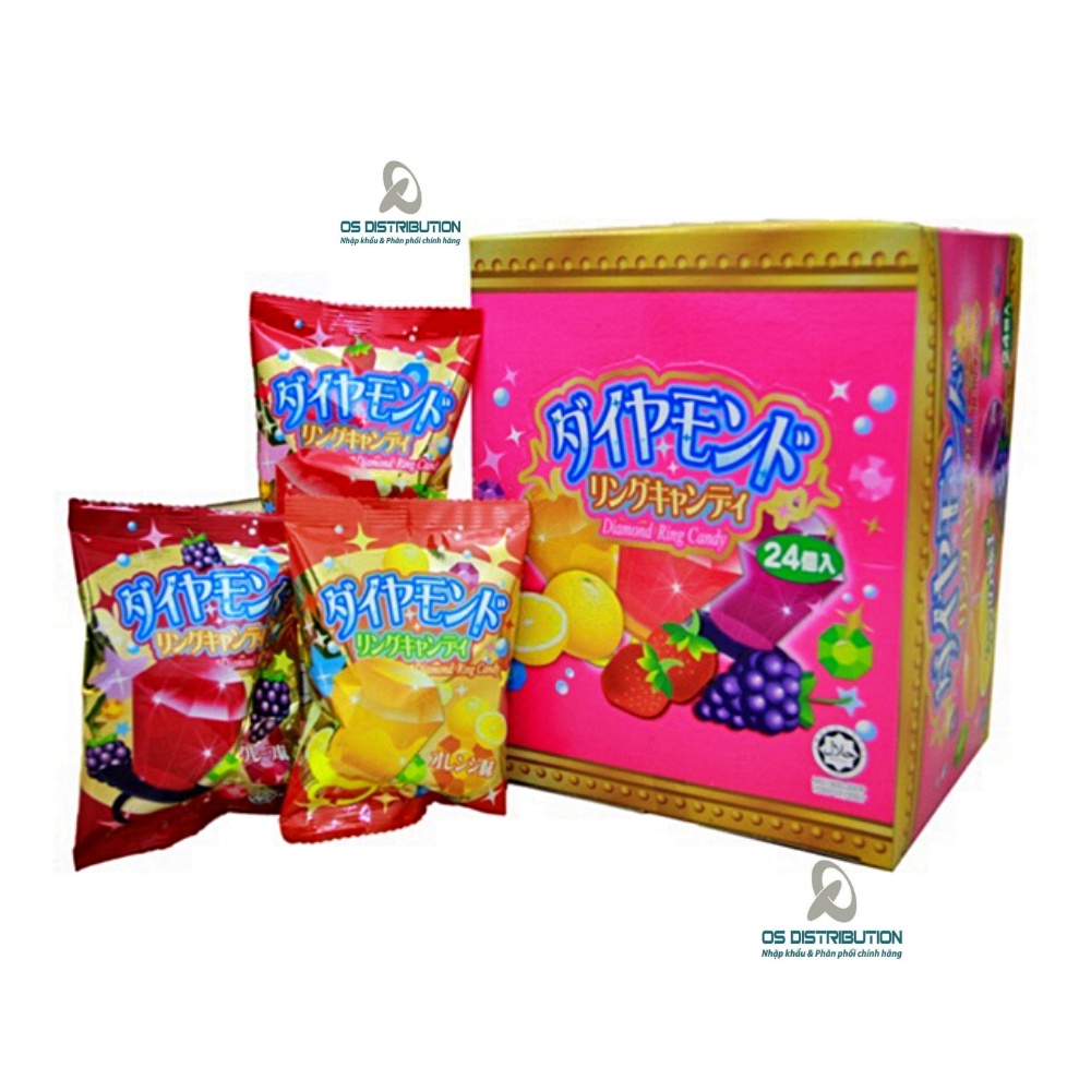 Kẹo mút nhẫn kim cương Nhật Bản Diamond Ring vị hoa quả Yaokin