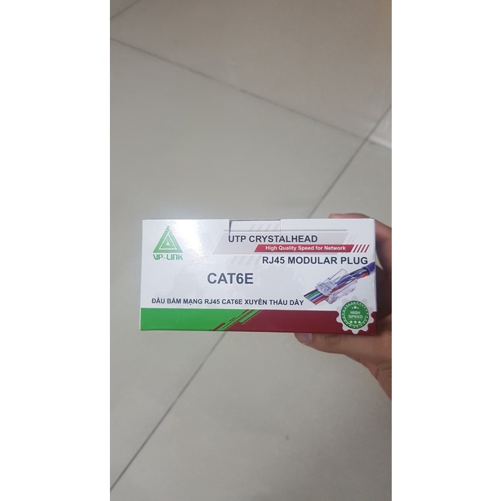 Đầu Mạng Rj45 Vp-Link Cat6e Xuyên Thấu