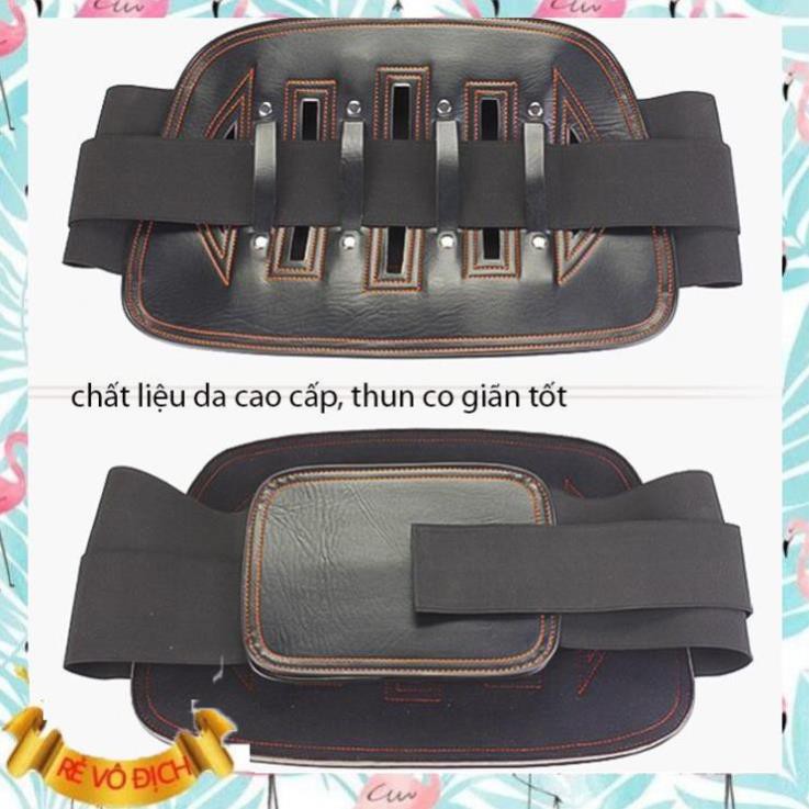 (Giá sỉ)  Đai Lưng Cột Sống, Thoát Vị Đĩa Đệm, Đau Lưng Ngồi Nhiều Chống Gù, 3 Lớp Dày Bằng Da Cao Cấp Nhật Bản  - M103