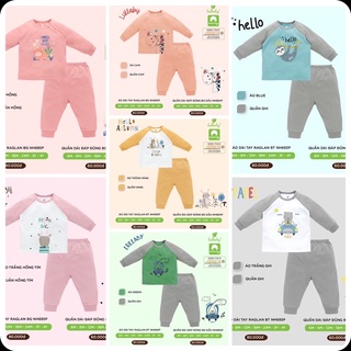 Bộ dài tay thu đông chất cotton cho bé chính hãng