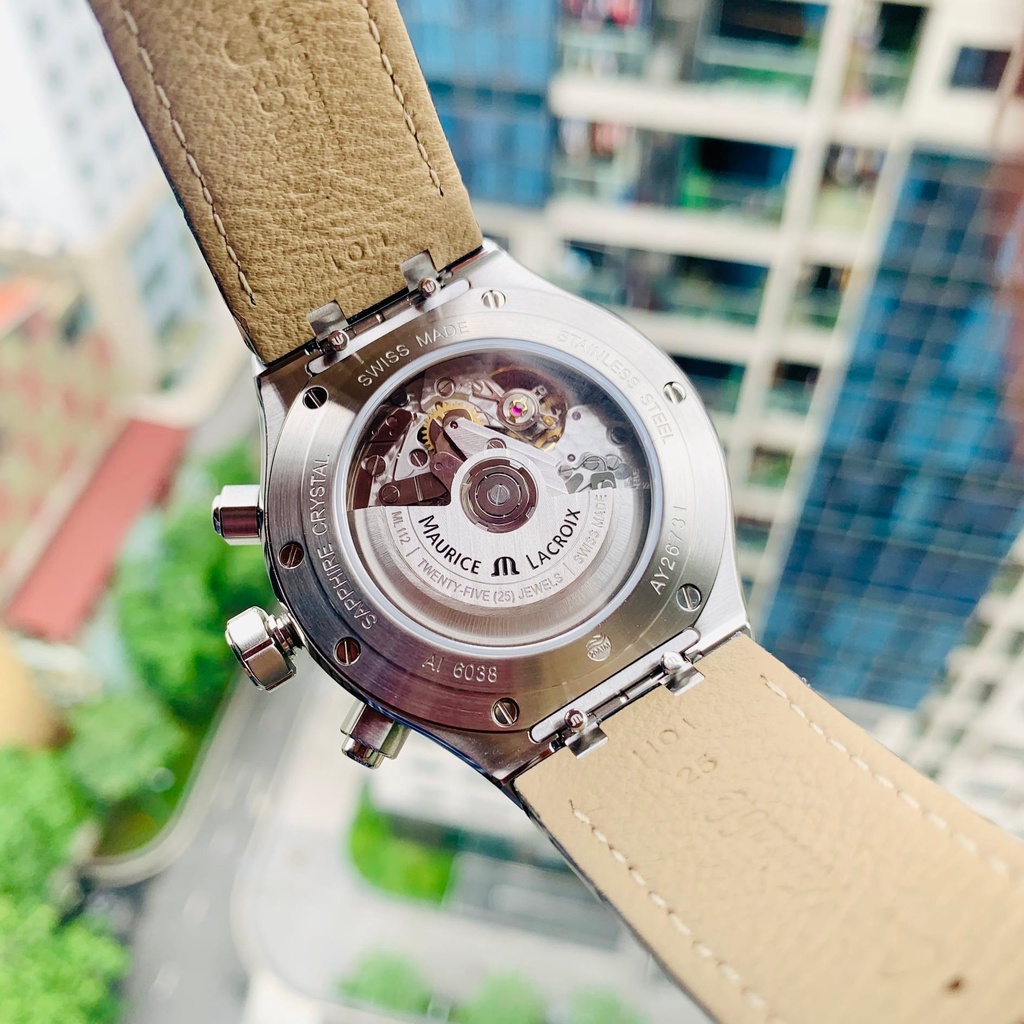 Đồng hồ nam chính hãng Maurice Lacroix Aikon Chronograph - AI6038-SS001-131-1 - máy cơ tự động - Kính Sapphire