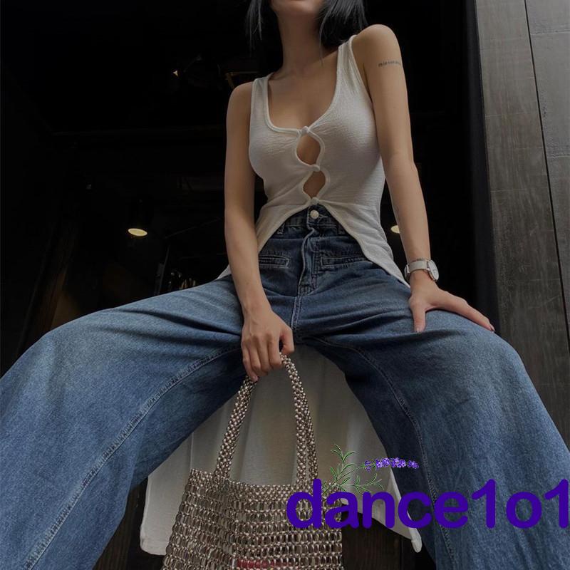 ✪Hv♔Áo Tank Top Cổ Chữ U Màu Sắc Thanh Lịch