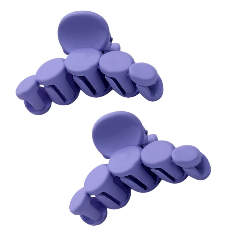 Set 2 Kẹp Tóc Màu Tím Mini Dễ Thương Phong Cách Hàn Quốc