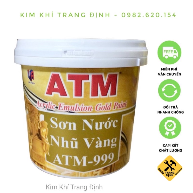 [Sơn Chậu] Sơn nước nhũ vàng ATM 999 (225ml)