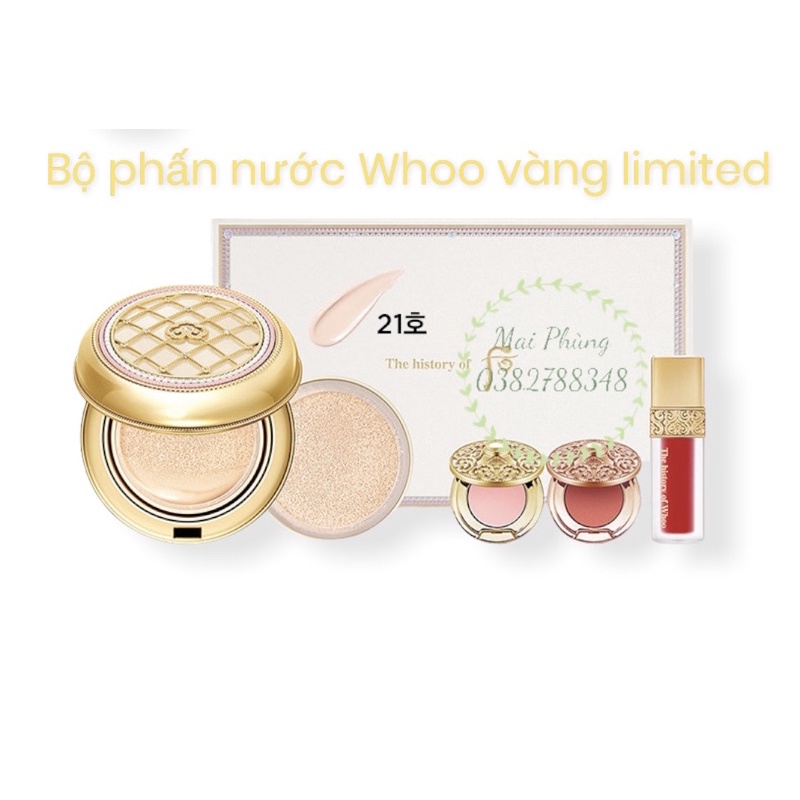 Bộ phấn nước Whoo vàng Luxury Golden Glow limited | BigBuy360 - bigbuy360.vn