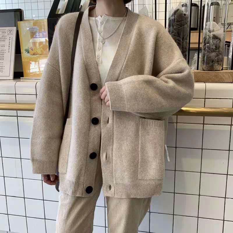Áo cardigan dáng rộng phong cách Hàn Quốc cho nữ