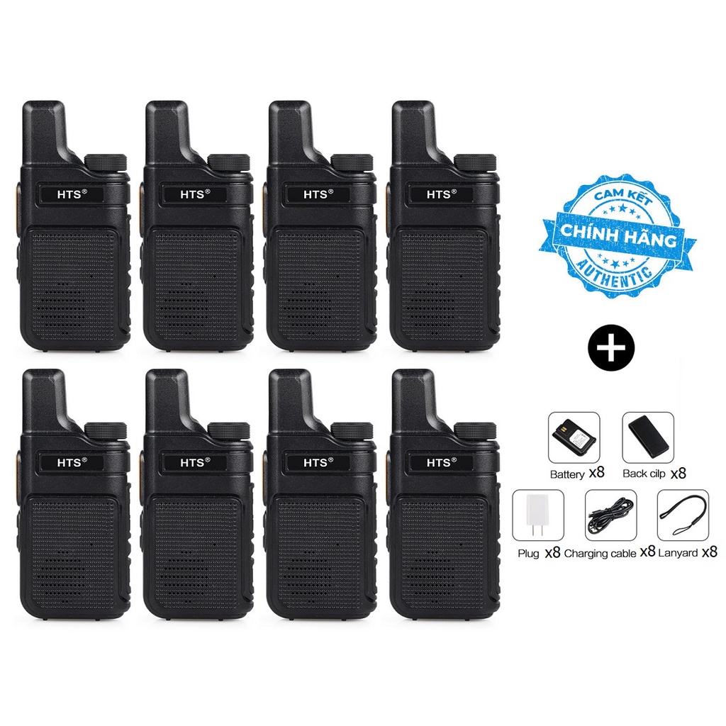 Bộ 8 Máy Bộ Đàm HTS HT-900 Siêu bền, Vượt trội về âm thanh, Độ bền cao