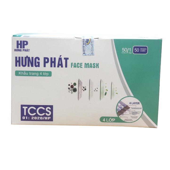 Khẩu Trang Y Tế 4 Lớp ( Hộp 50 Chiếc )