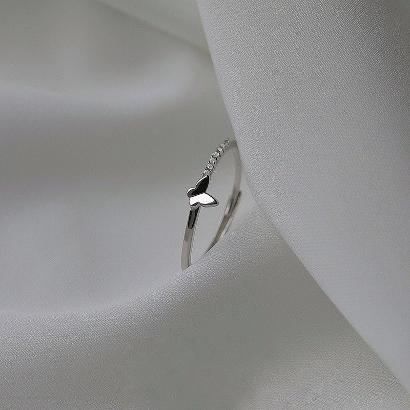 Nhẫn bạc nữ 925 free size Little Butterfly xinh xắn dễ thương Dế Bạc -N6047