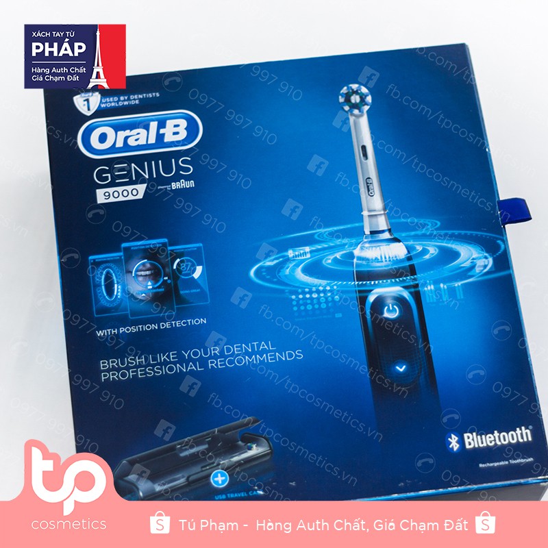 Bàn Chải Đánh Răng Điện Oral-B Genius 9000 Đen