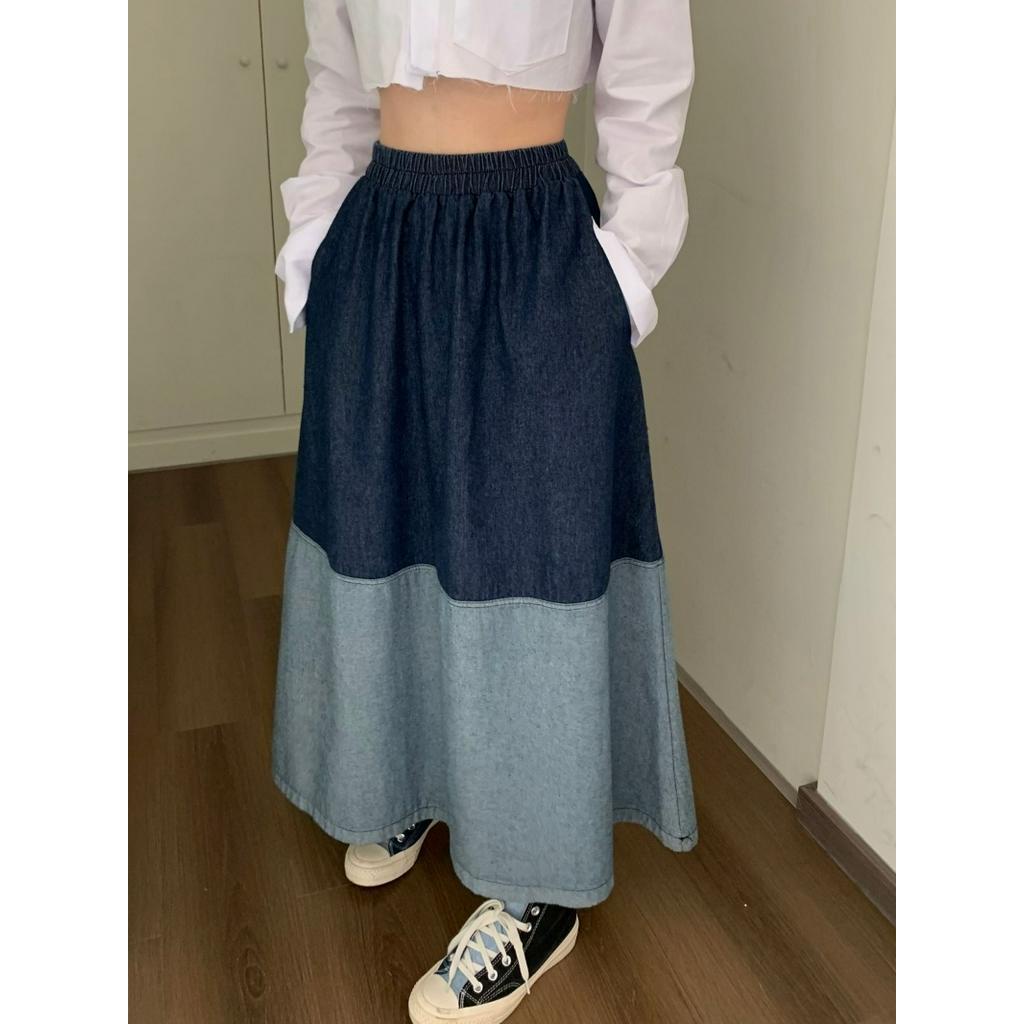 Chân váy jean Lưng Cao Thời Trang Dành Cho Nữ