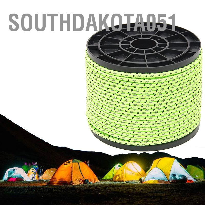 [Hàng HOT] Dây dù căng lều bạt phản quang chống gió dài 50m dày 4mm cho cắm trại ngoài trời【Southdakota051】