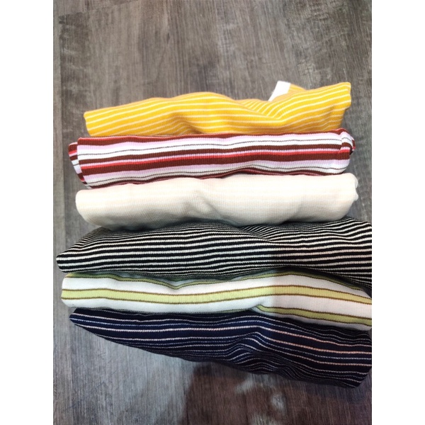 Áo thun nữ sọc ngang thun gân T.o.m.m.y