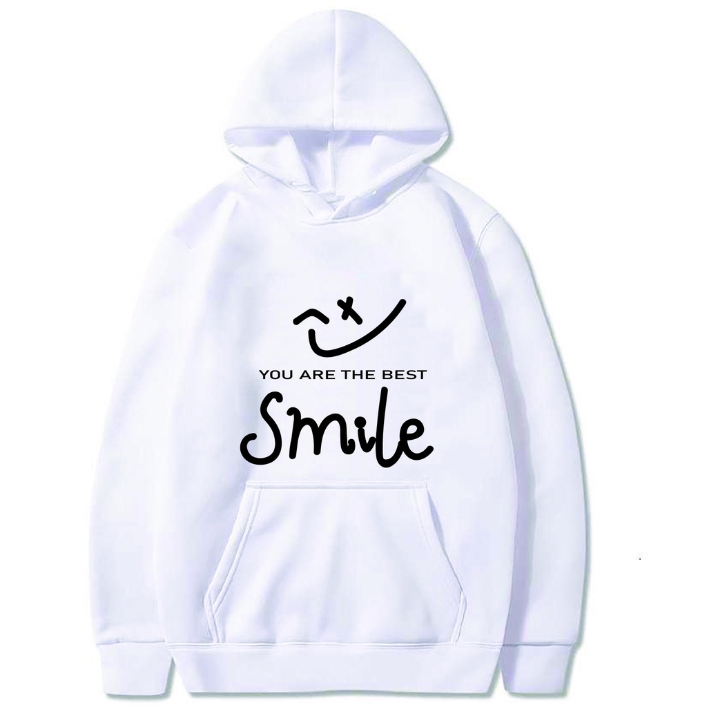 Áo nỉ đôi form rộng ,áo sweater thu đông cực chất in hình smile AMZ6