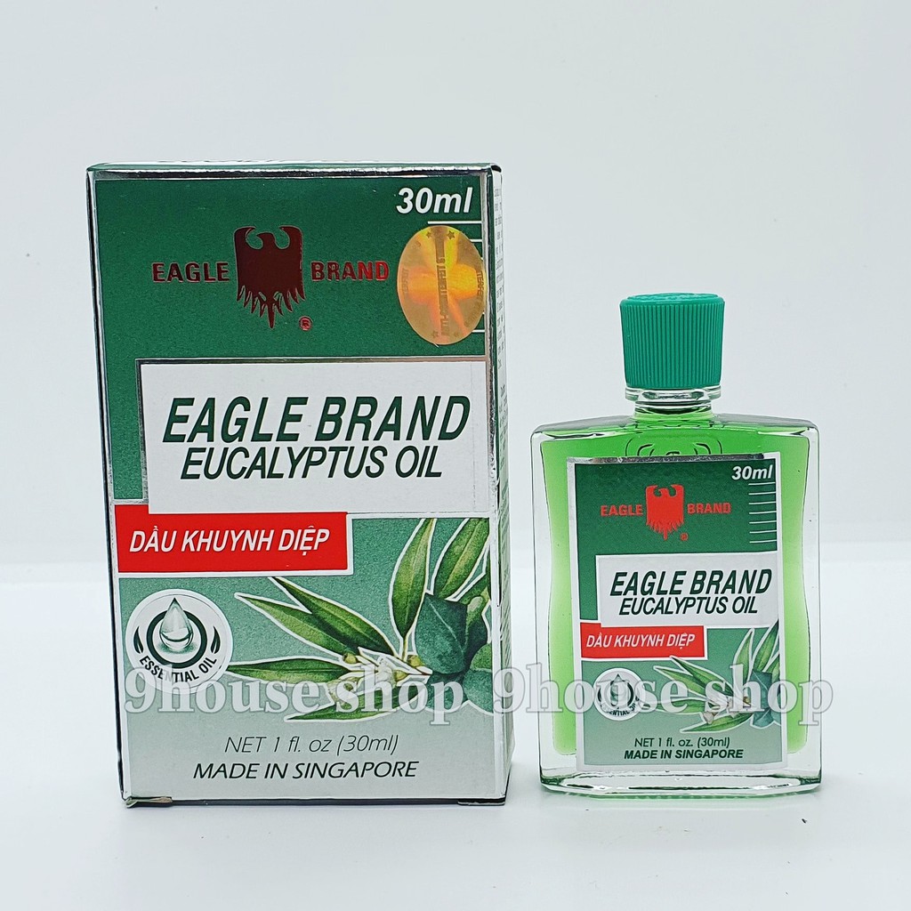 01 Dầu Khuynh Diệp Con Ó MỸ EAGLE BRAND EUCALYPTUS OIL 30ML (2 NẮP- Singapore Sản Xuất)