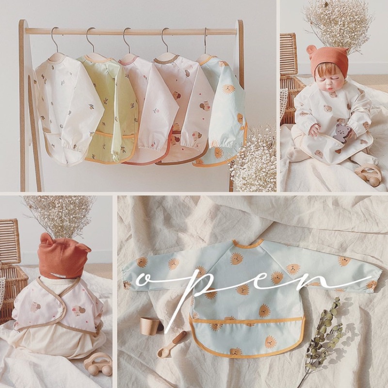 Áo yếm ăn dặm tiểu quý tộc gấu Brown xinh xắn cho bé