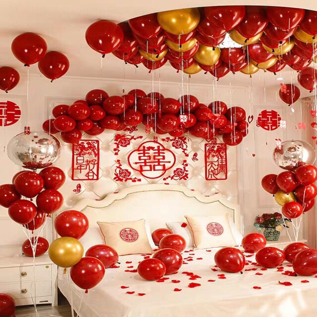 Set bóng trang trí phòng cưới mẫu hot nhất tặng kèm bơm