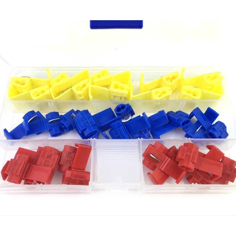 Hộp 30 cái cút nối dây điện nhanh chữ T các loại