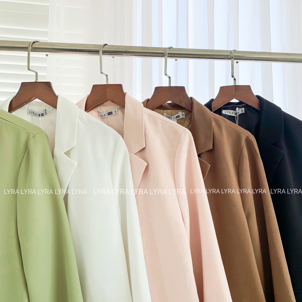 Áo blazer 2 lớp form rộng màu xanh siêu hot - Áo khoác vest 2 lớp nhiều màu