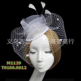 Mũ lông lưới - cô dâu - thời trangTH