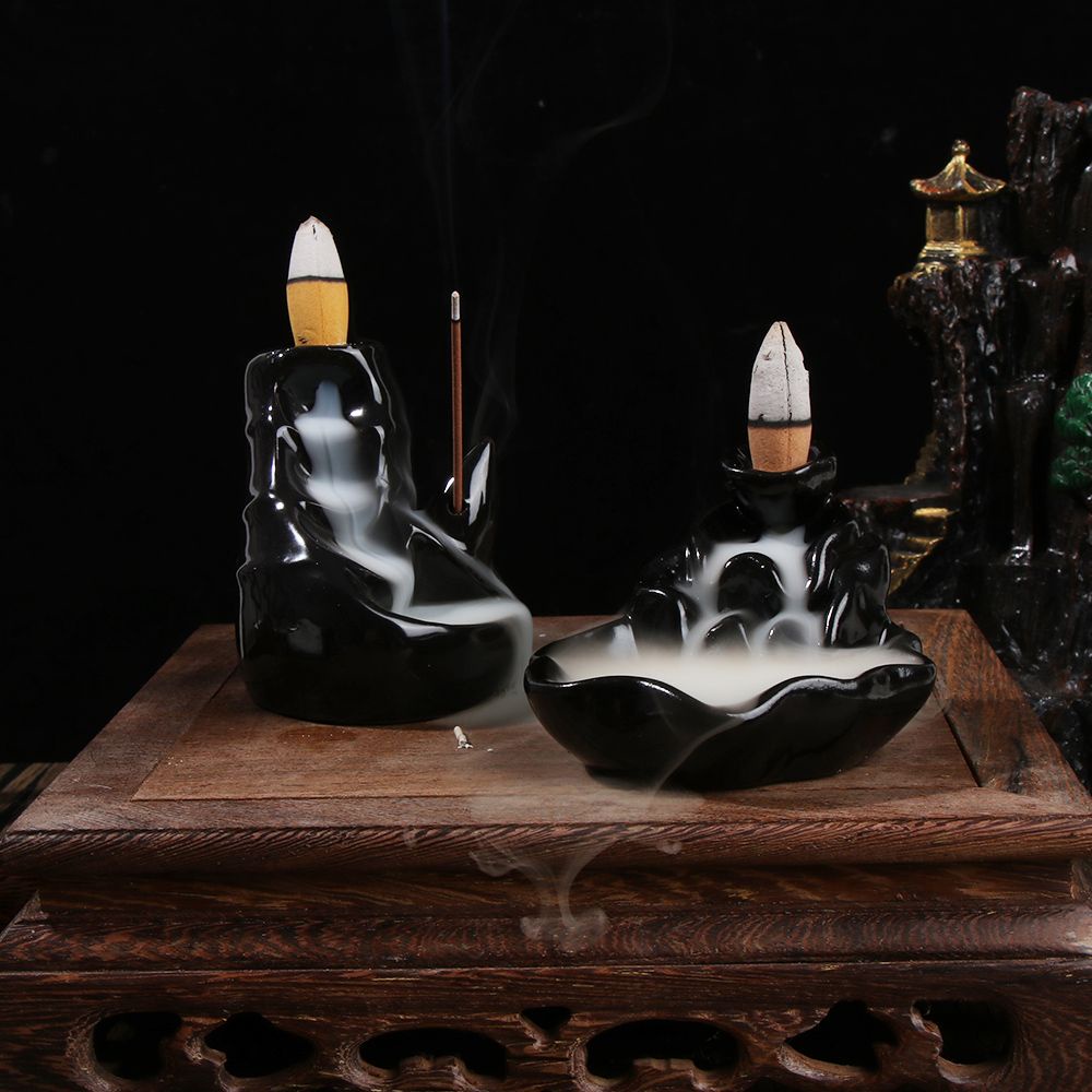 Giá đỡ đốt trầm hương hình tháp bằng sứ trang trí nhà cửa