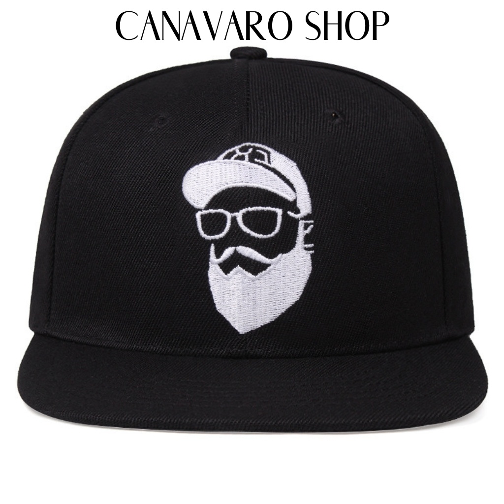 Nón kết nam cao cấp, mũ chìa nam snapback phong cách cá tính logo thêu 3D cực đẹp CANAVARO SHOP CN44