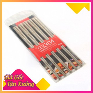 Bộ 5 đôi đũa inox 304