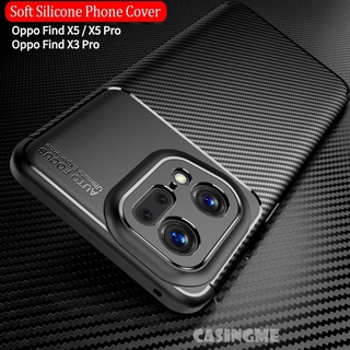Ốp Điện Thoại Silicon Sợi Carbon Cho Oppo Find X5 X5Pro FindX5Pro X3Pro X2Pro X 5 X2 X3 Oppo Findx5 Pro
