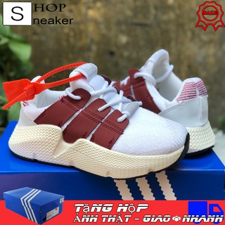 [Shop Sneaker] Giày Thể Thao Pro Màu Trắng Vạch Đỏ Mận  Đủ Size