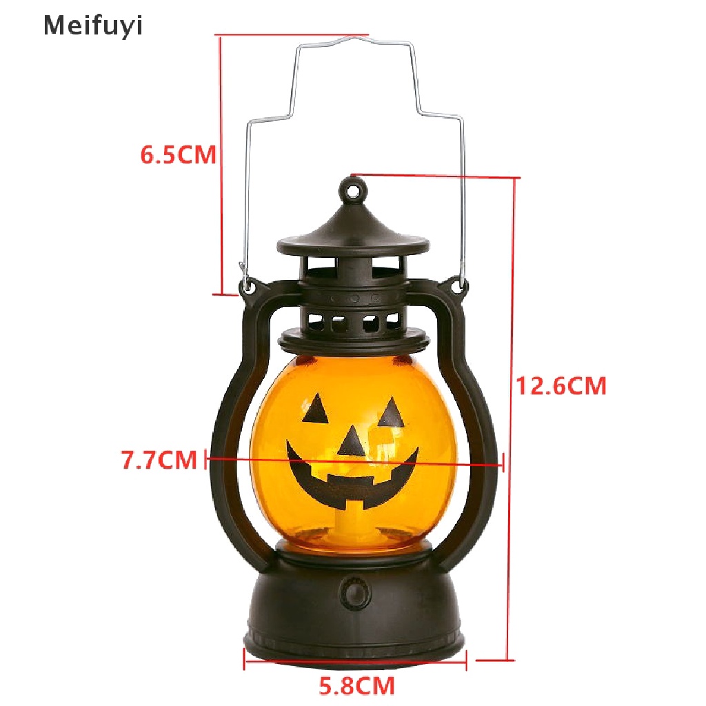 Đèn LED Dầu Hình Quả Bí Ngô Ma Trang Trí Halloween