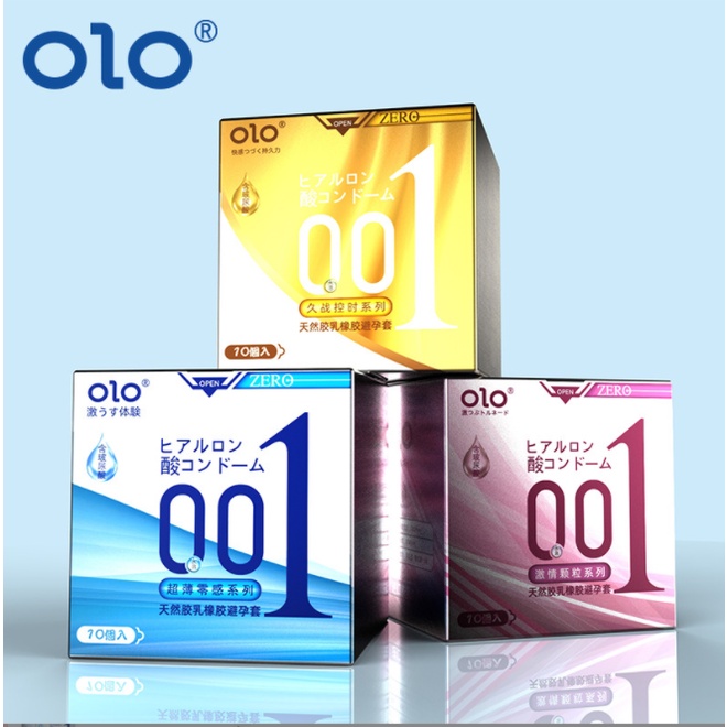 Hộp 10 Bao Cao Su OLO 0.01 Zero Siêu Mỏng, Gốc Nước, Kéo Dài