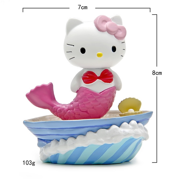 Mô Hình Búp Bê Mèo Hello Kitty Ngồi Trên Rừng Sâu Phiên Bản Hàn Quốc Sáng Tạo