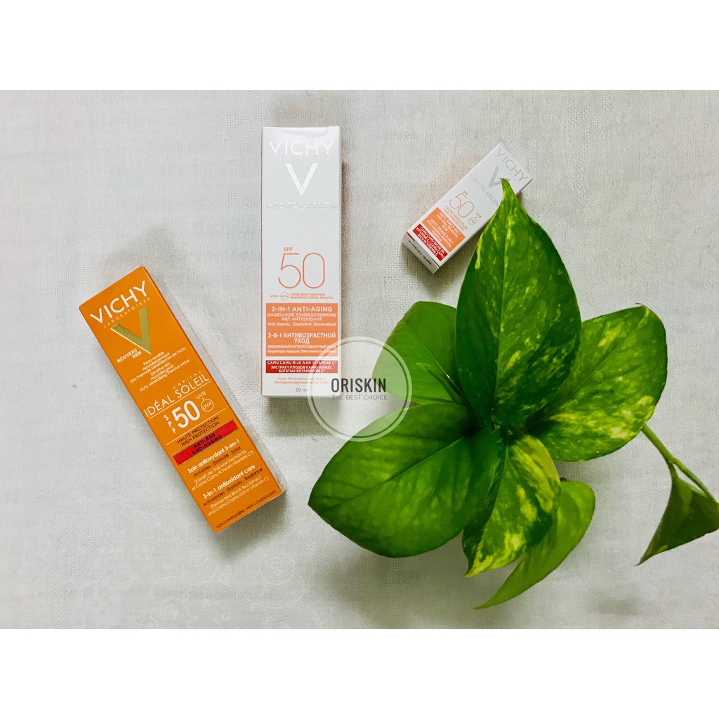 Vichy Chính Hãng- Kem Chống Nắng Chống Lão Hoá Vichy Ideal Soleil Anti Age SPF50+ 50ml