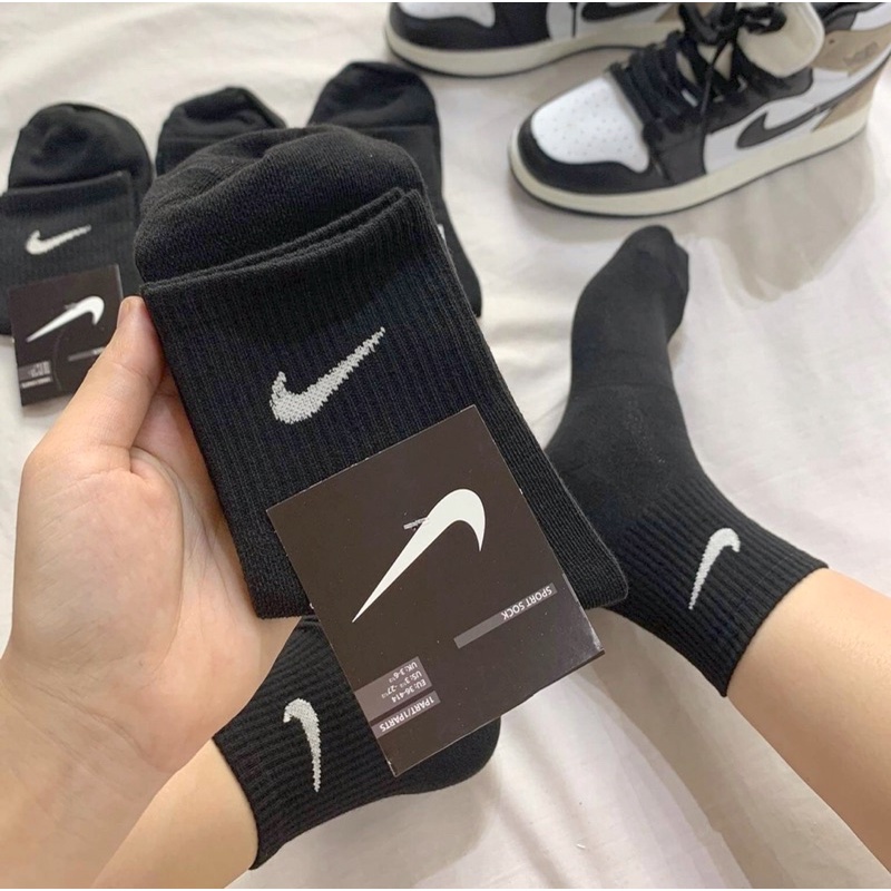 Tất Nike Thể Thao Cổ Cao Lửng Thấp, Vớ Unisex Thời Trang Hàng Cực Đẹp, Dày Dặn Không Gây Mùi