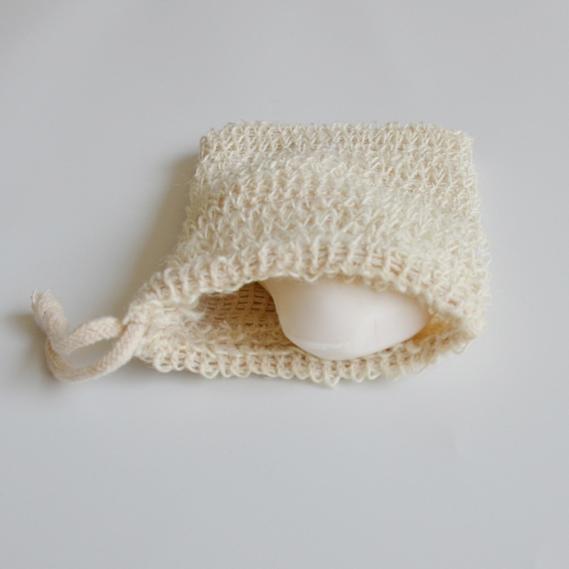 Moomin Túi Lưới cotton Lanh Tự Nhiên Dùng Để Đựng Xà Phòng massage Tẩy Tế Bào Chết Khi Tắm