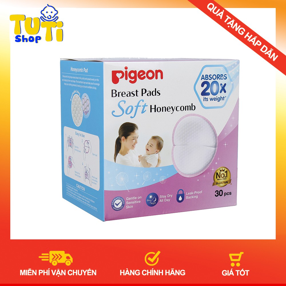  💖💖BIG SALE💖💖Miếng Lót Thấm Sữa Pigeon 3D Siêu Mềm ✔Hộp 30 Miếng