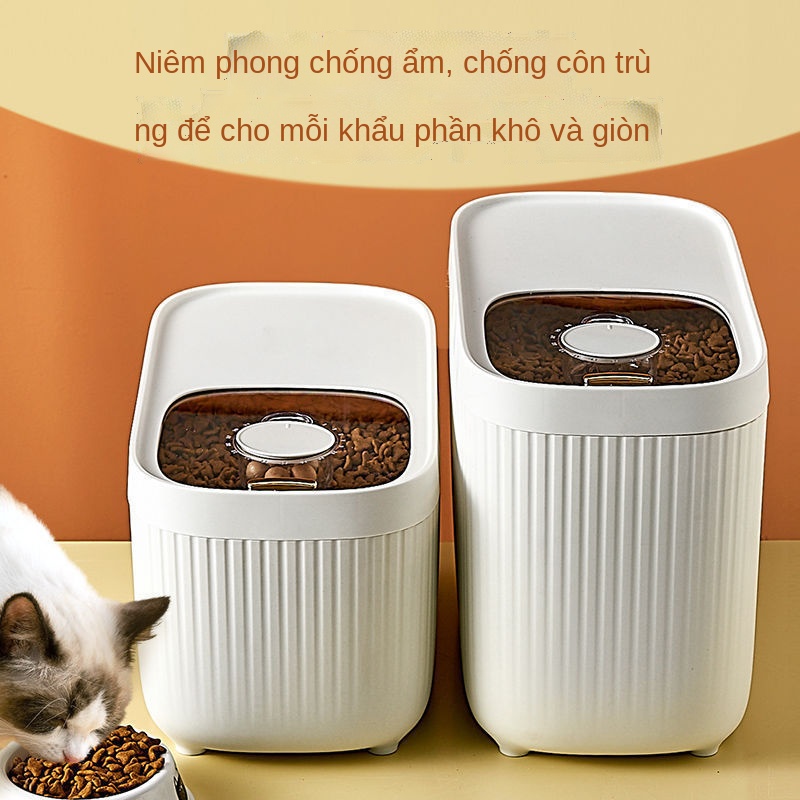 ✚❀▨Hộp đựng thức ăn cho vật nuôi gia đình Thức ăn cho mèo đóng hộp và thức ăn cho chó Thùng đựng thức ăn bằng nhựa dày c