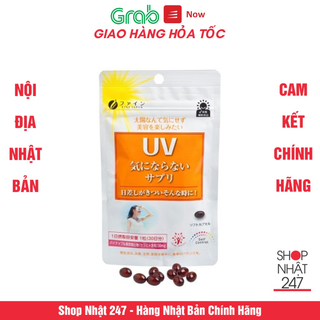 Viên Uống UV Care Plus Chống Nắng Túi 30 Viên Nhật Bản