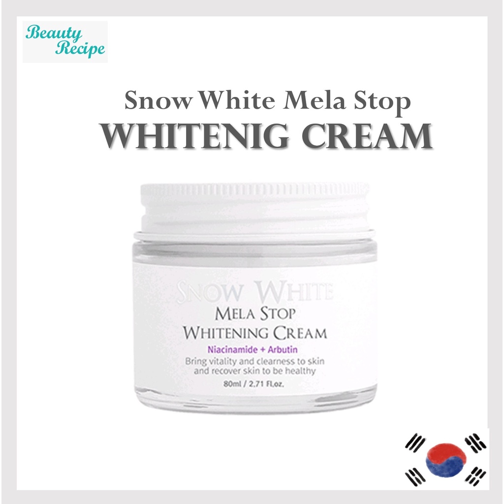 [Beauty Recipe] Snow White Mela Stop Whitening Cream 80ML Kem Làm Trắng Da Mặt Hàn Quốc 80ML