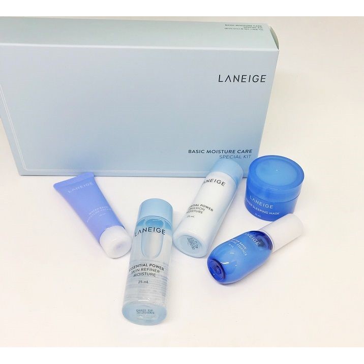Set 5 món dưỡng ẩm da Laneige Basic Moisture Care Speical Kit