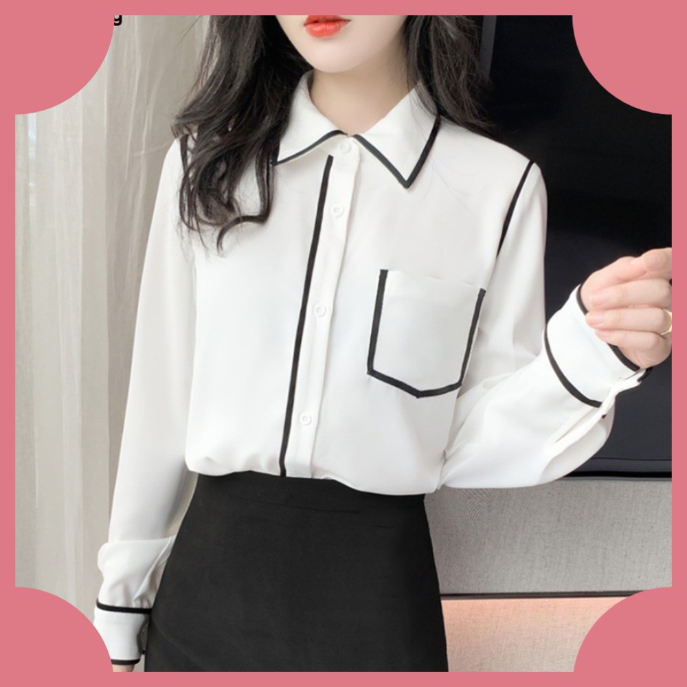 Combo sơ mi voan kiểu và chân váy thu đông thời trang Mã 690 - Khách đặt hàng trên Livestream