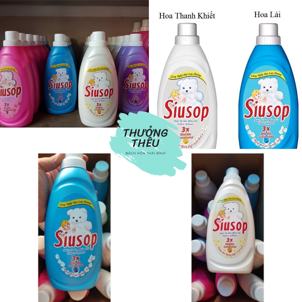 Nước xả vải Siusop hương thanh khiết/hoa lài chai 900g
