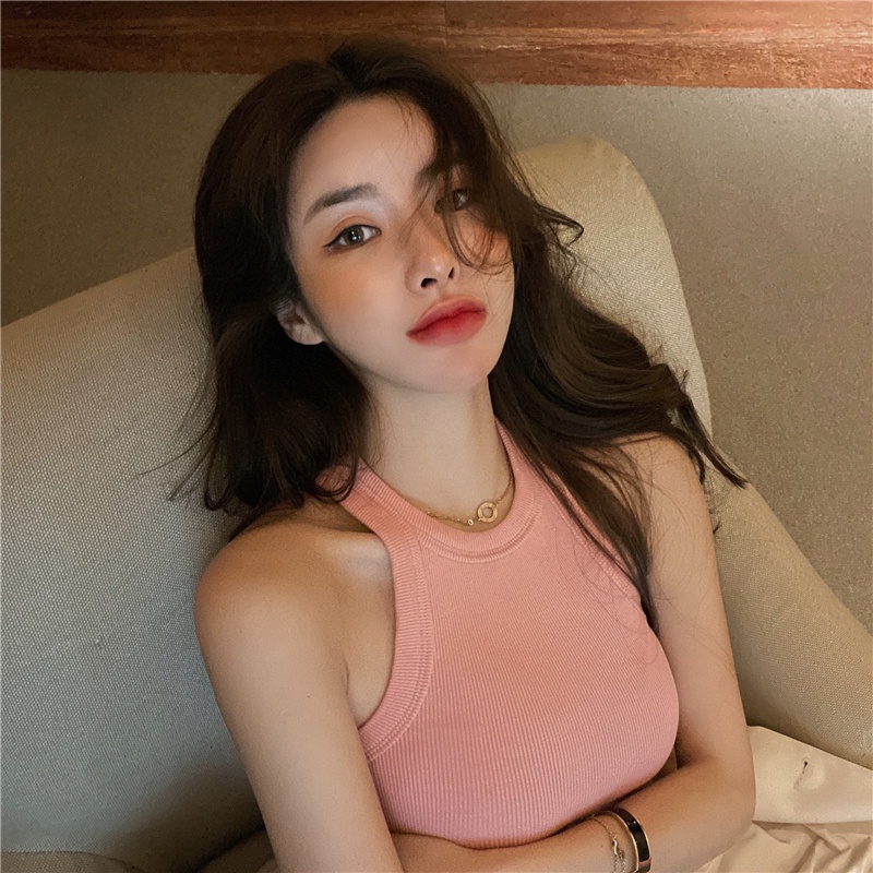 Áo Ba Lỗ Cổ Tròn Màu Trơn Dáng Ôm Co Giãn Gợi Cảm Phong Cách Trung Hoa Hàng Mới