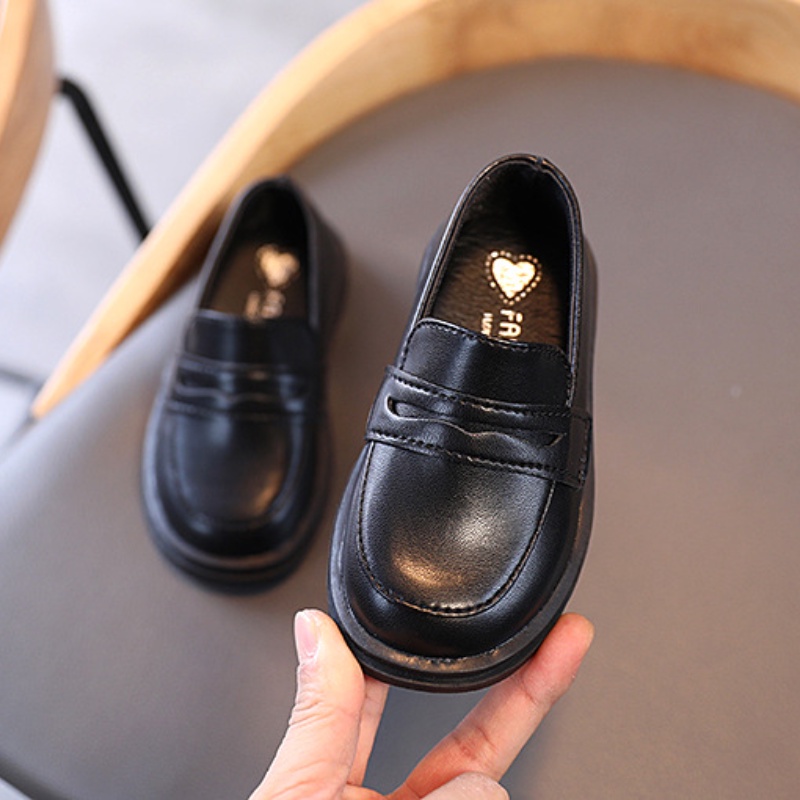 Giày da phong cách Anh Quốc phong cách giản dị thời trang xuân thu 2021 cho trẻ em