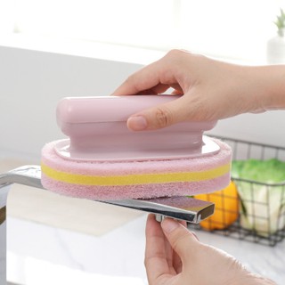 Powerful kitchen decontamination cleaning brush with handle